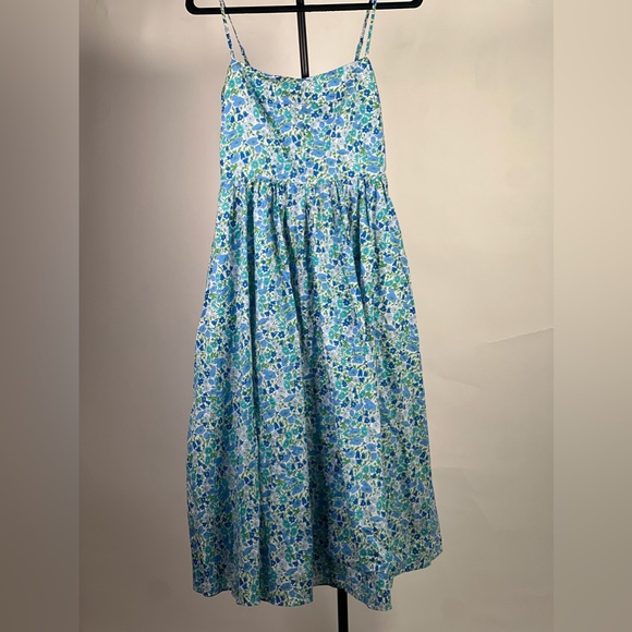 NWT New J Crew A-line stretch cotton poplin midi dress - Picture 3 of 6